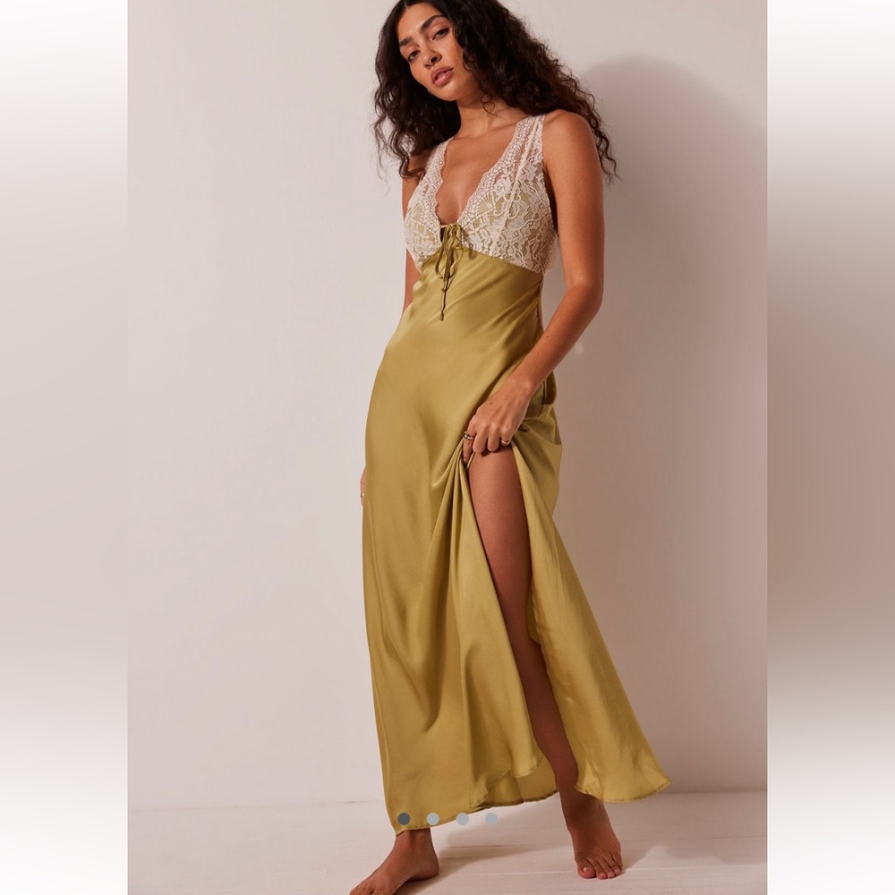 Free People Countryside Maxi Dress - Palm Leaf